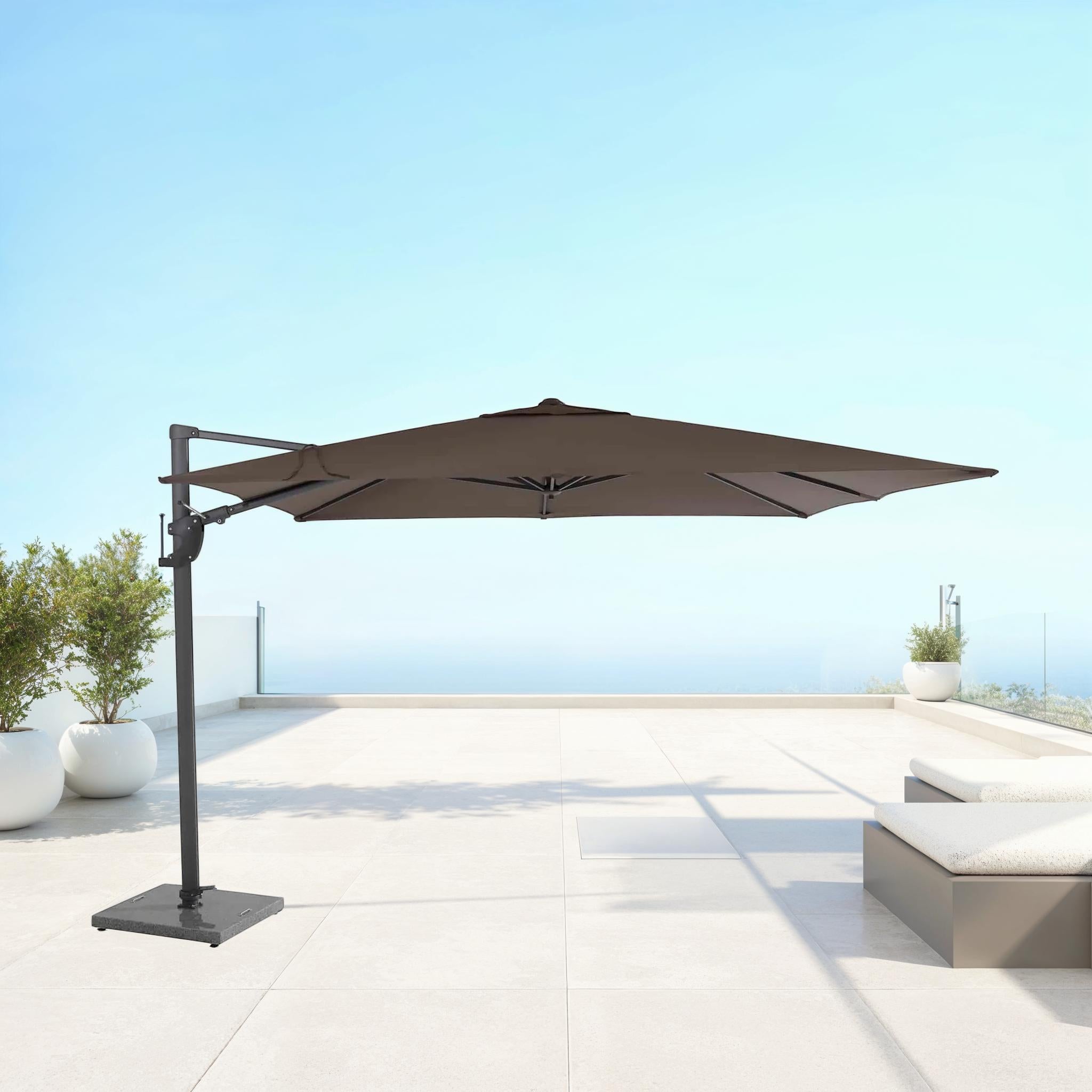 4 Seasons Outdoor Parasol Horizon Taupe package deal