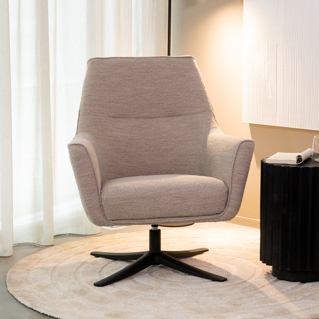 Fauteuil Tod - Naturel - Boucle