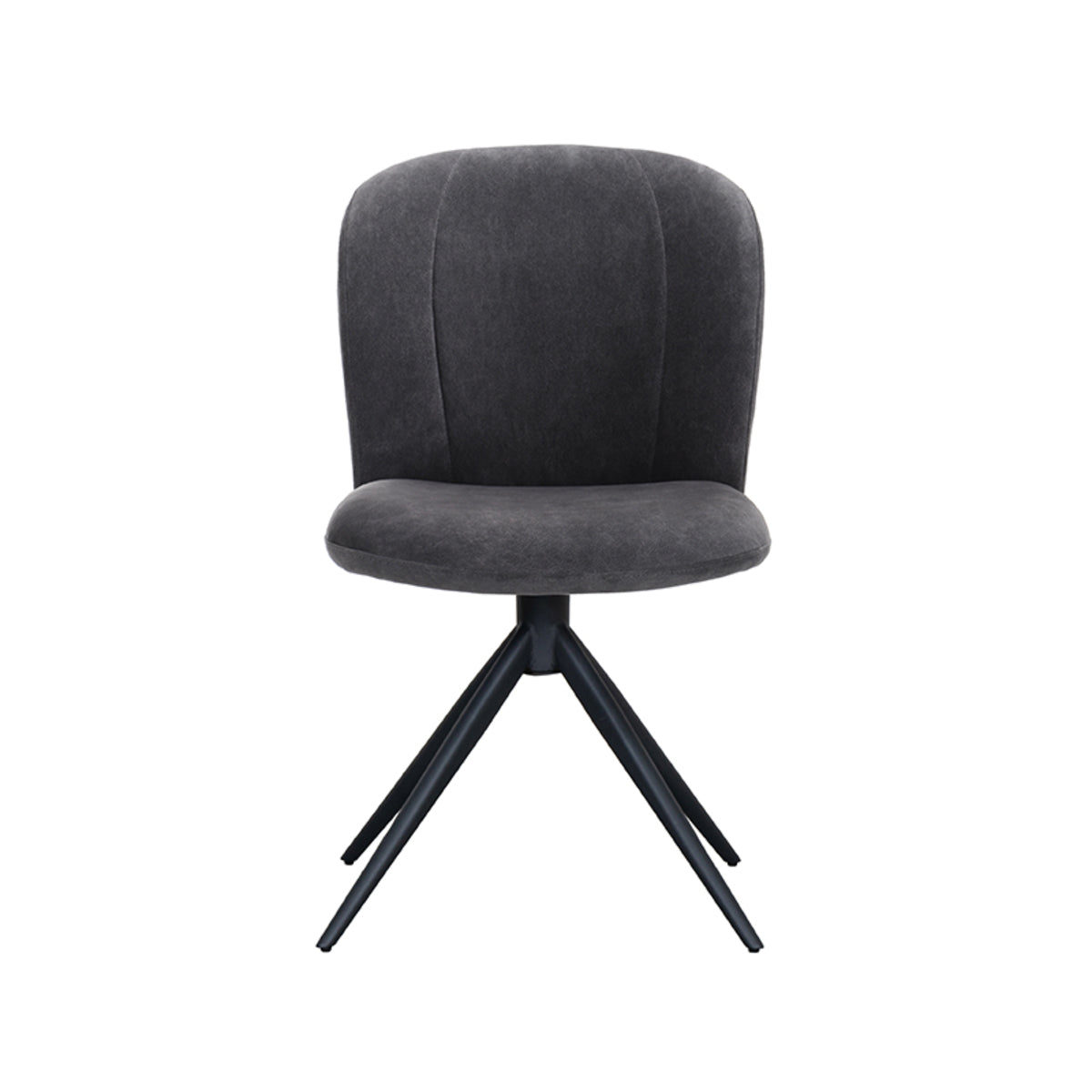 Eetkamerstoel Kimo - Antraciet - Fluweel