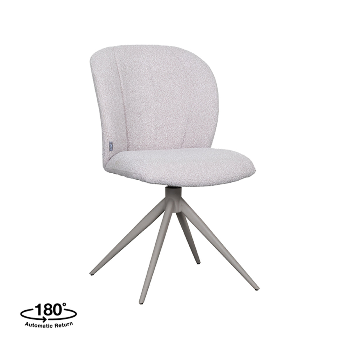 Eetkamerstoel Kimo - Naturel - Bouclé