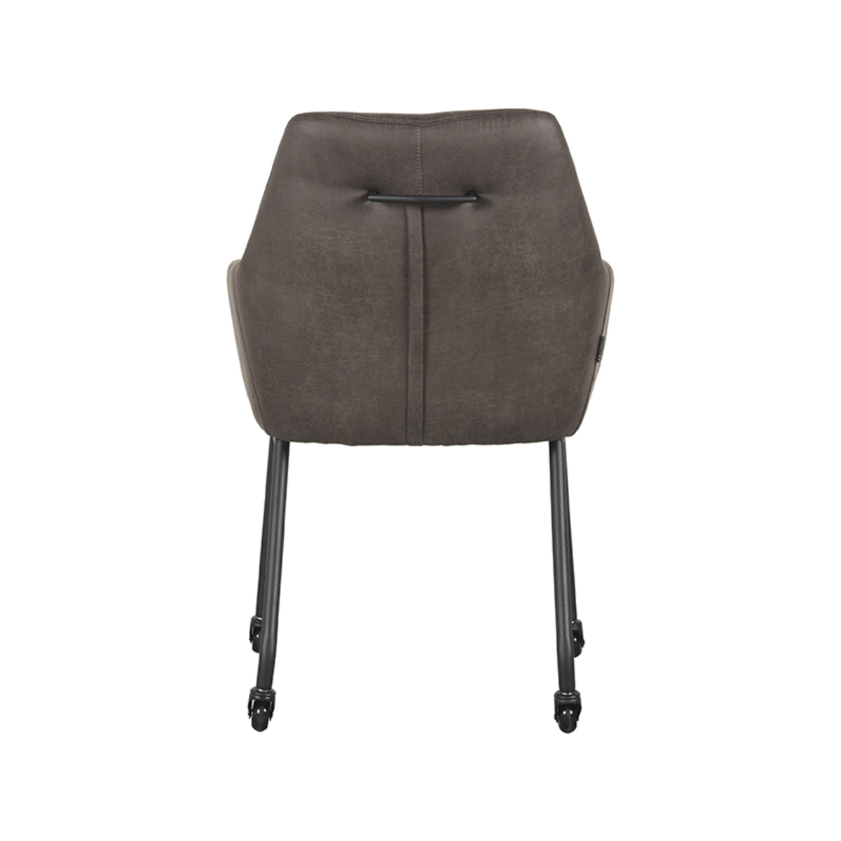 Eetkamerstoel Lenny - Antraciet - Microfiber