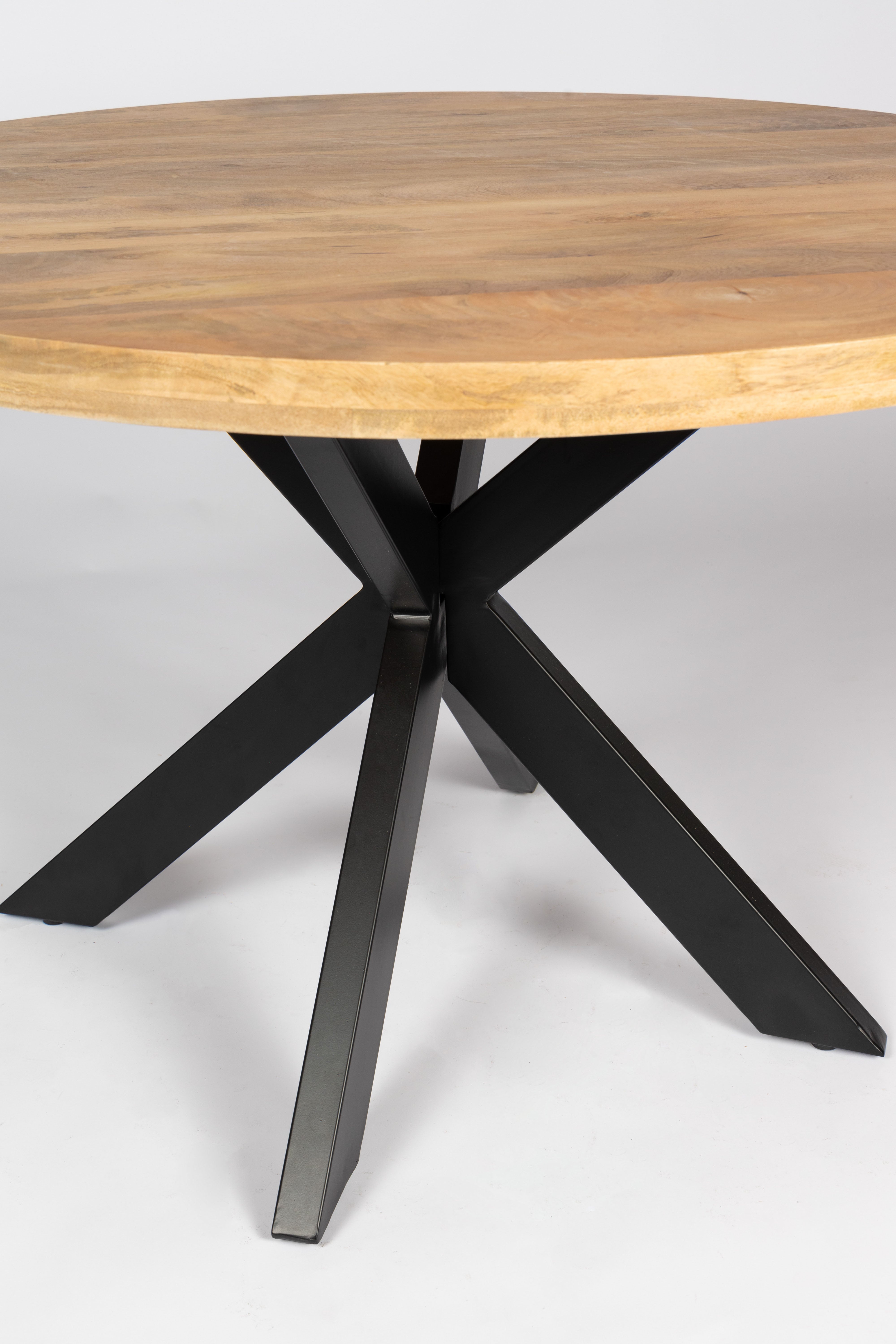 Combi Deal Naturel Ronde Eettafel + 4 Créme Draaistoelen