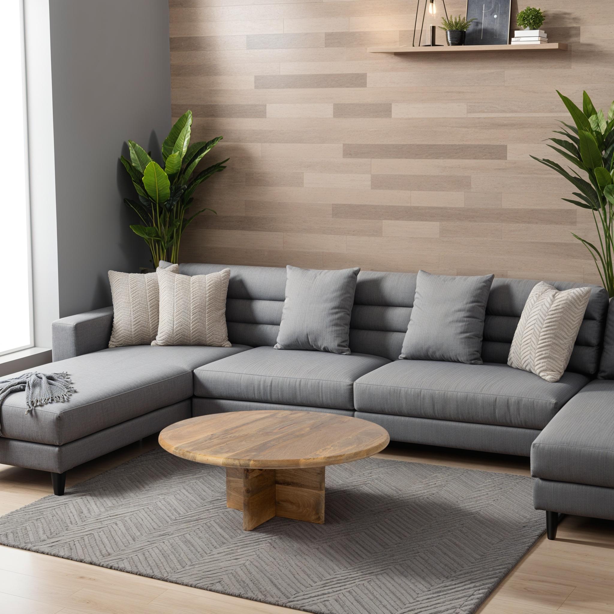 Ronde Salontafel - 80 cm - Naturel - Mangohout