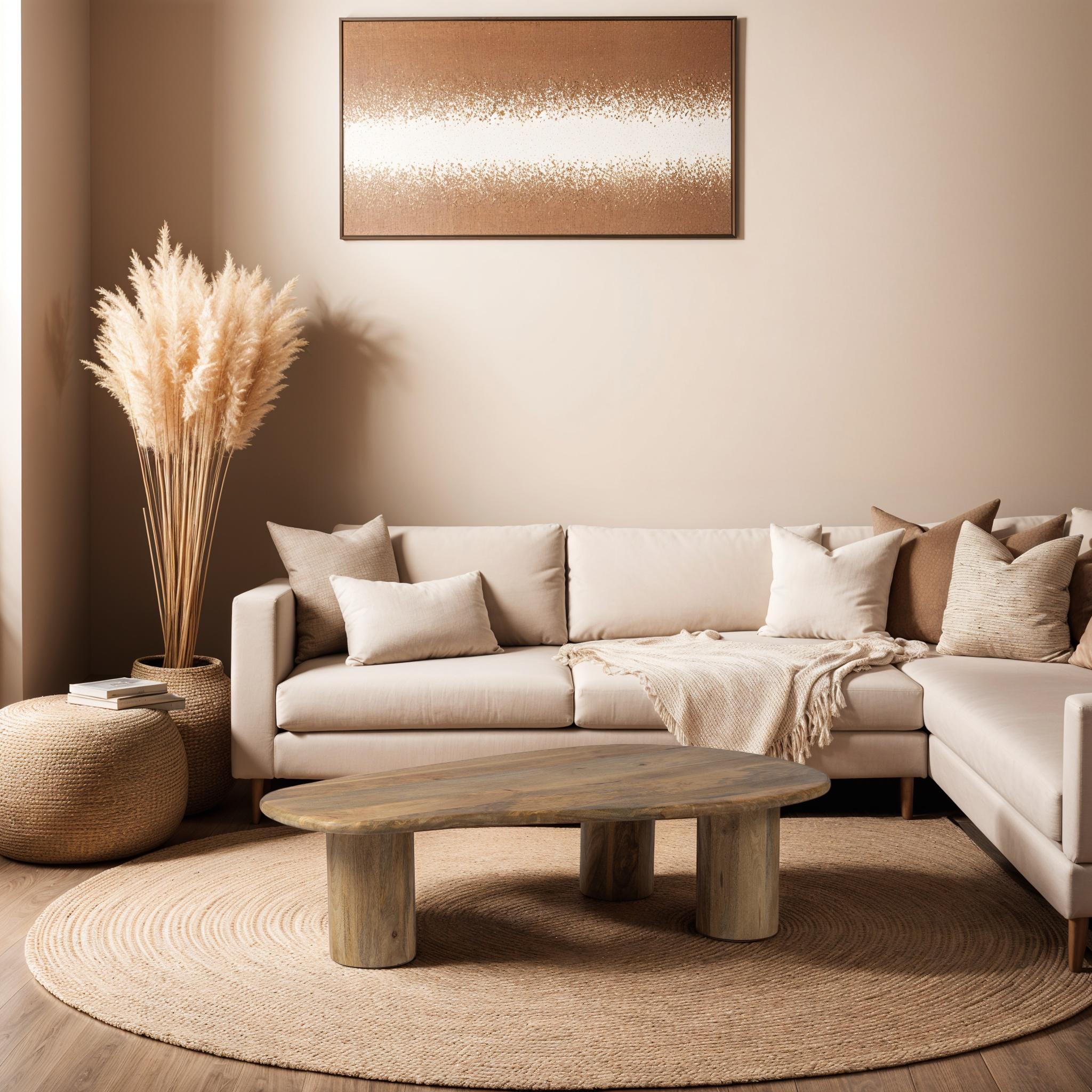 Organische Salontafel - 120 cm - Naturel - Mangohout