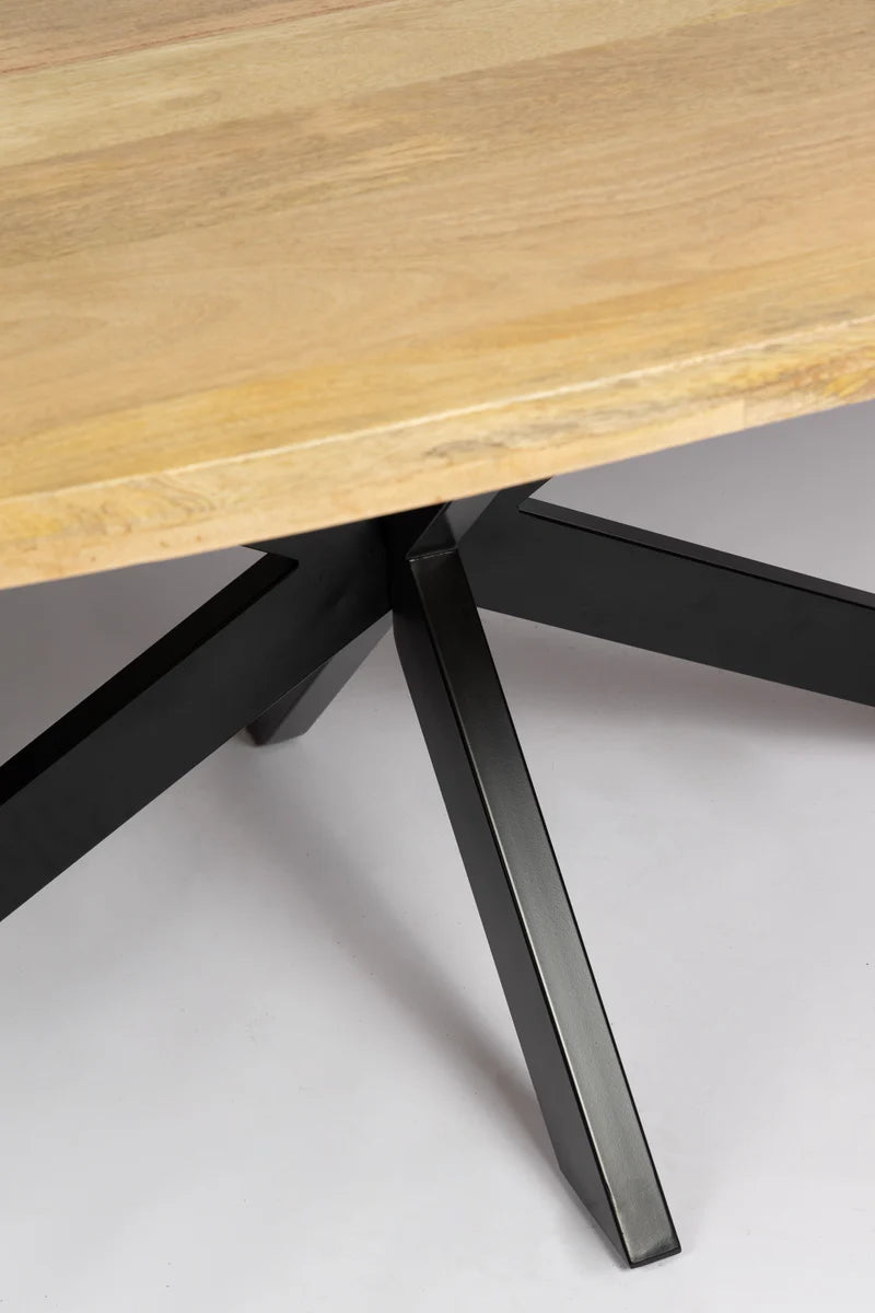 Ovale eettafel - 280 cm - Naturel - Mangohout