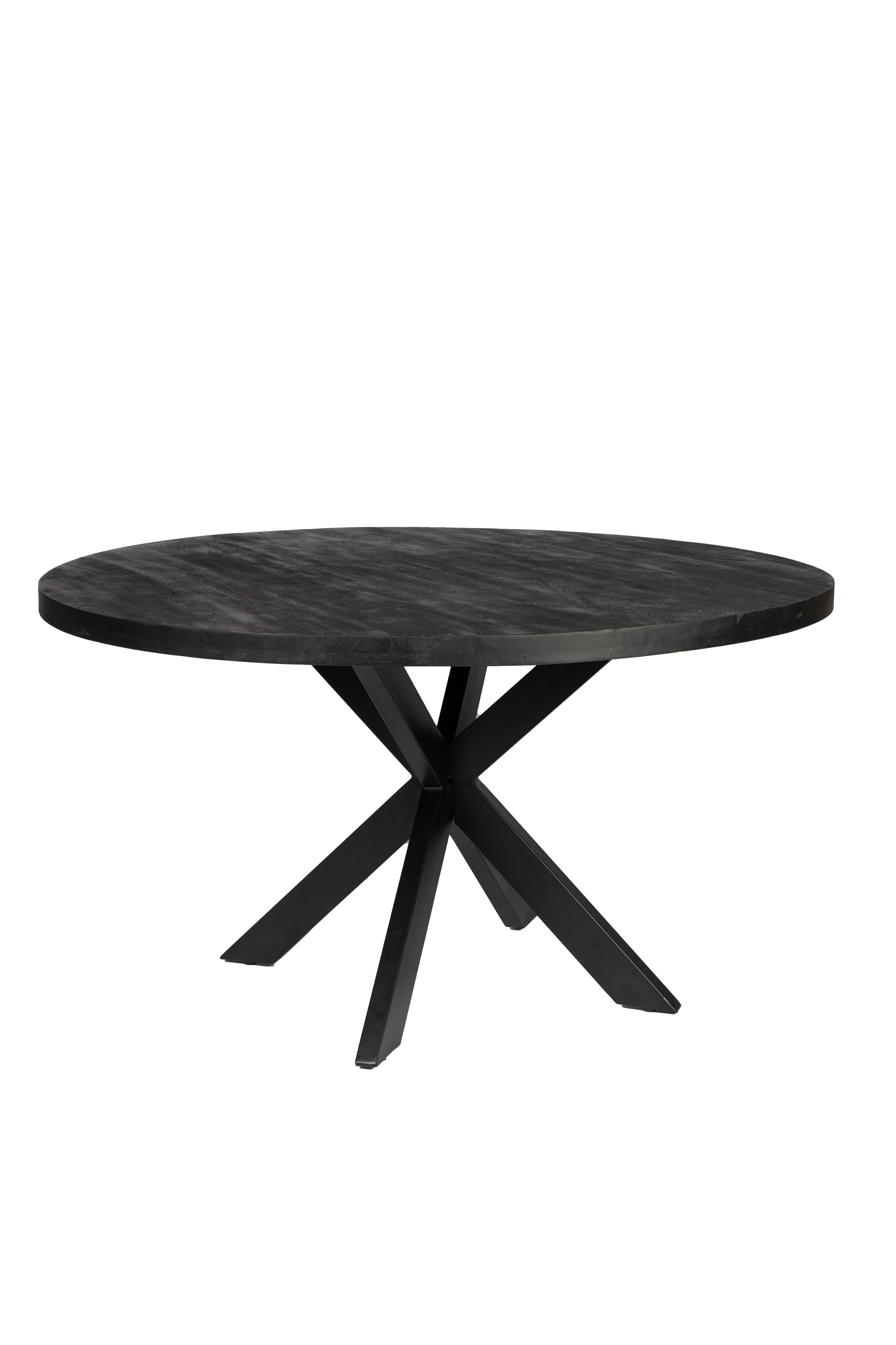 Ronde eettafel - 150 cm - Zwart - Mangohout
