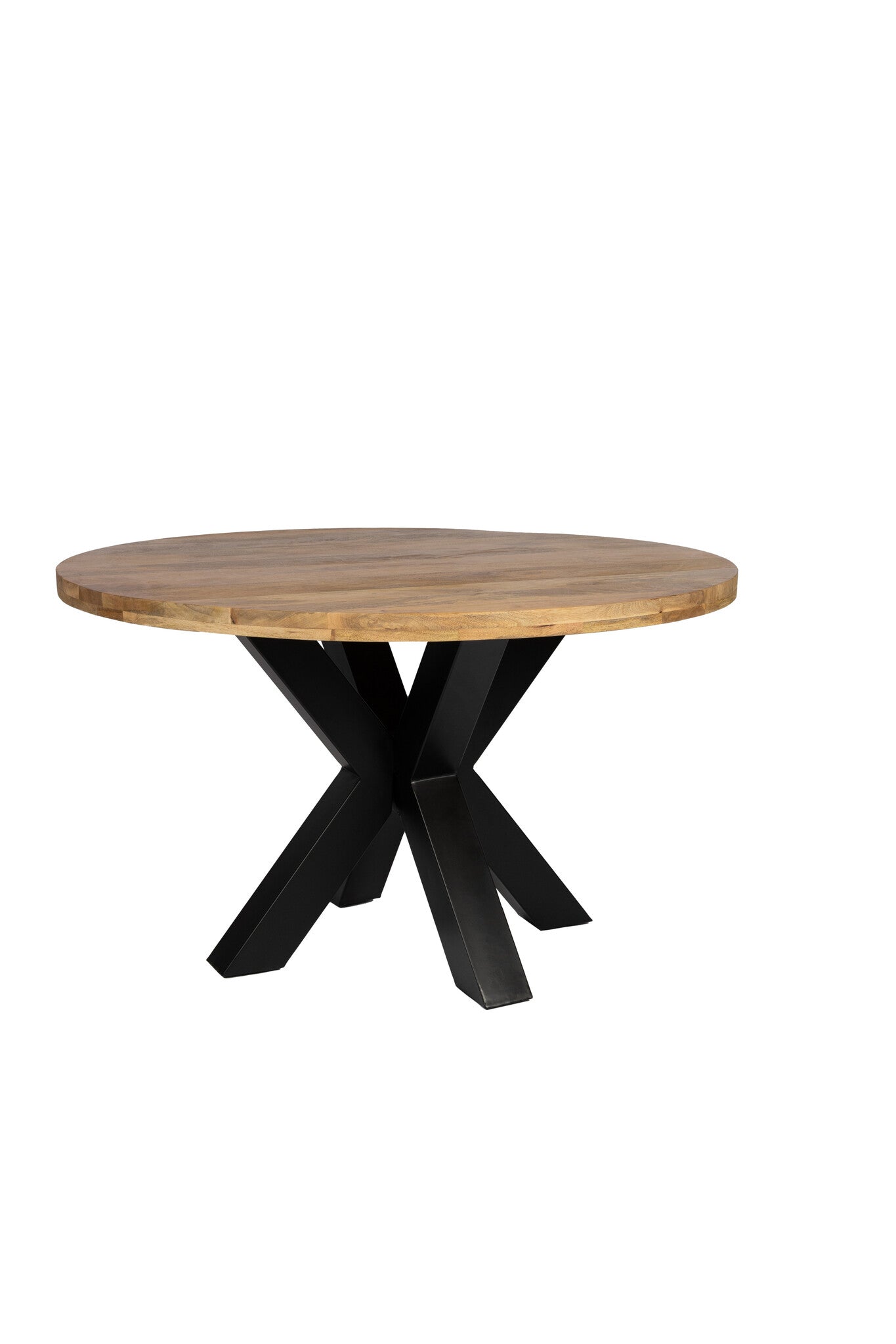 Ronde eettafel - 140 cm - Naturel - Mangohout - Dik frame