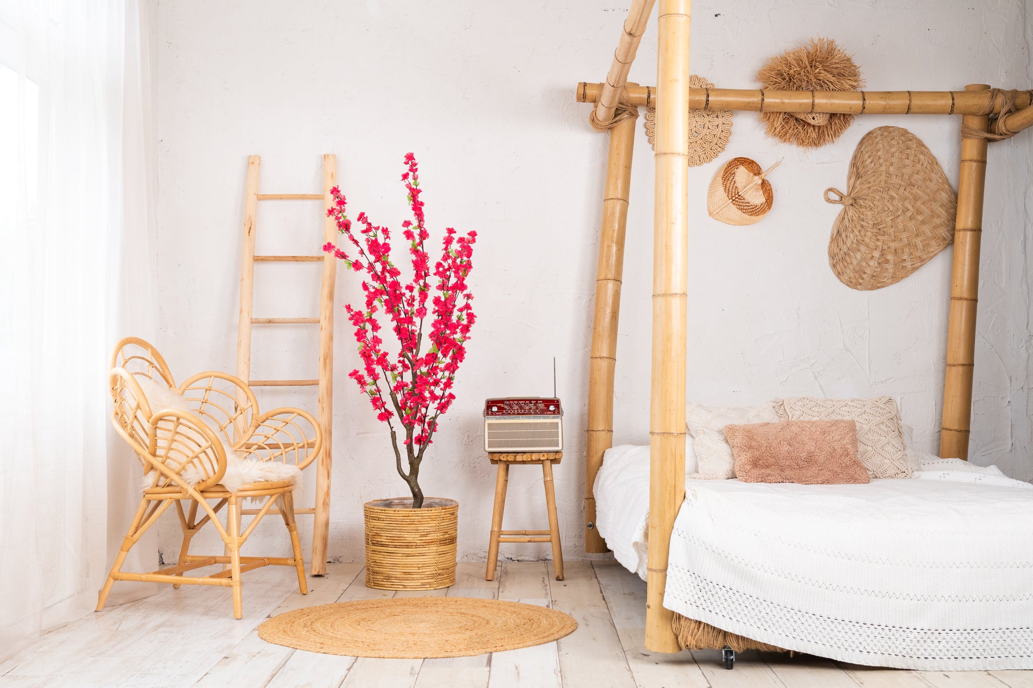 150cm kunst bloesem roze