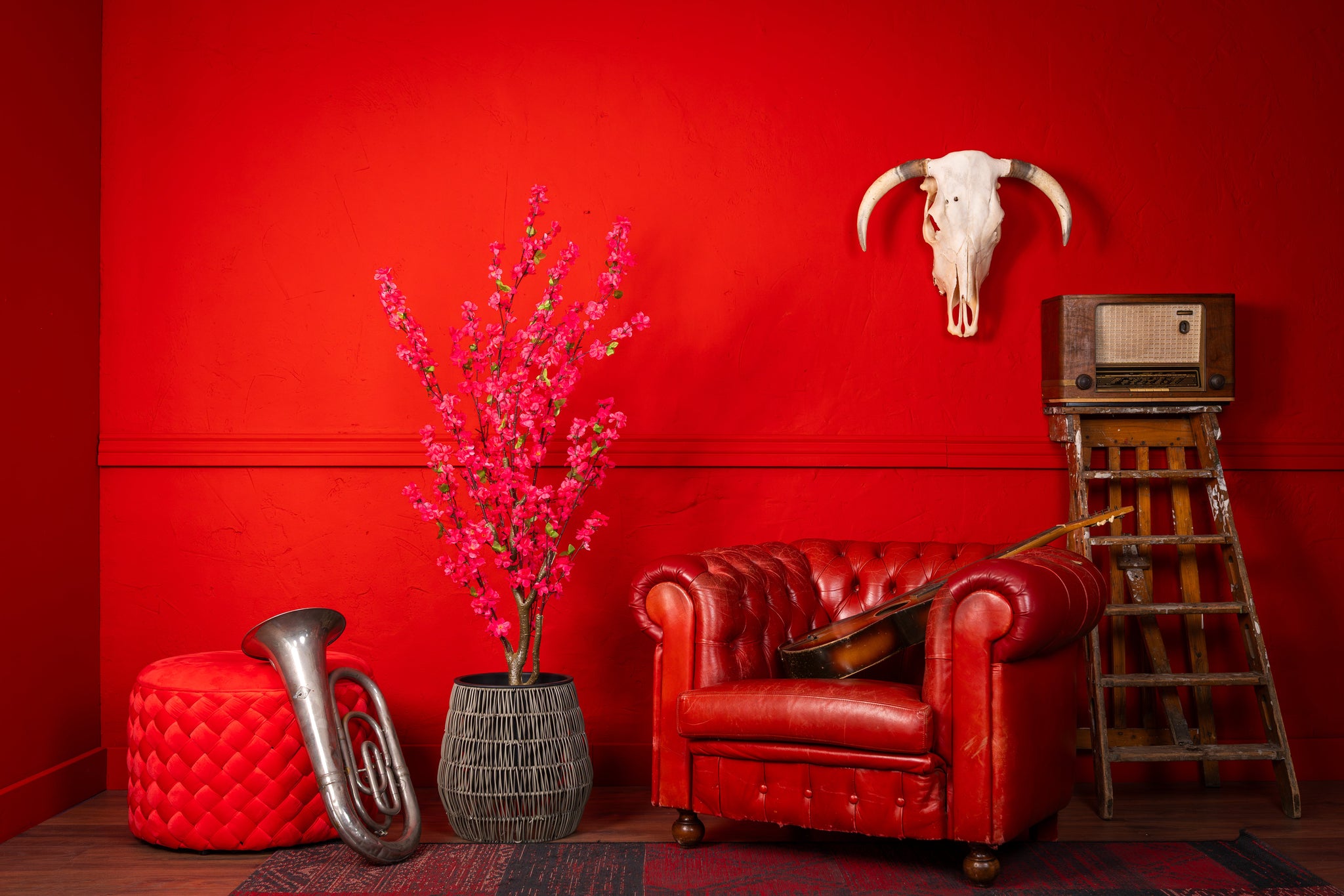 150cm kunst bloesem roze