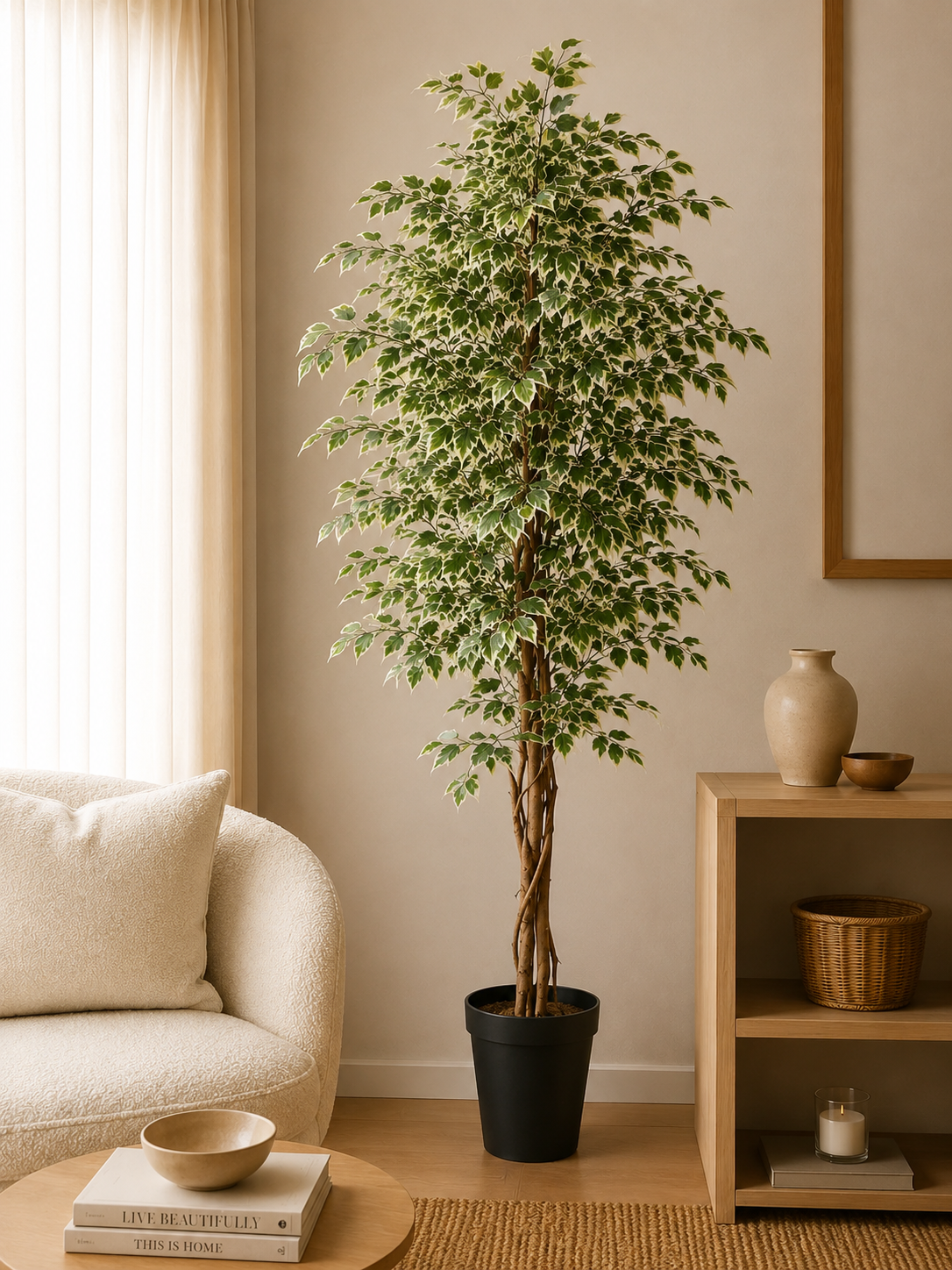 Kunstplant Ficus groen 180cm