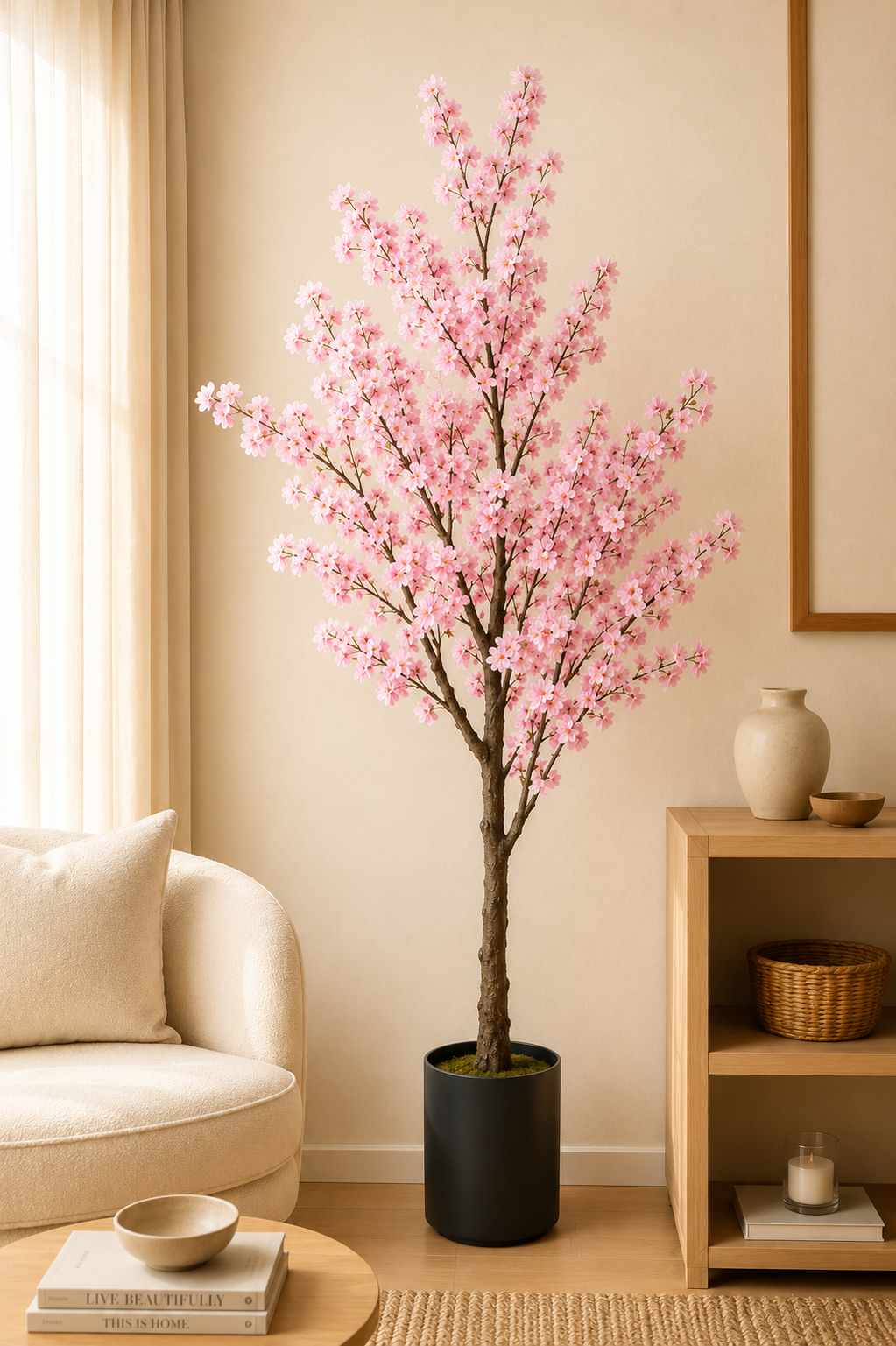 150cm kunst Bloesem Roze Deluxe