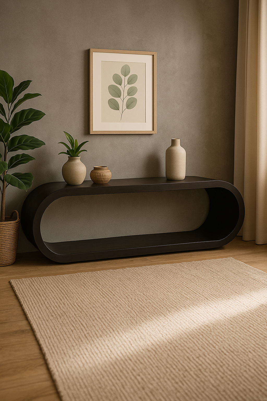 Tv-meubel Elegance – 120 cm – Zwart – Mangohout