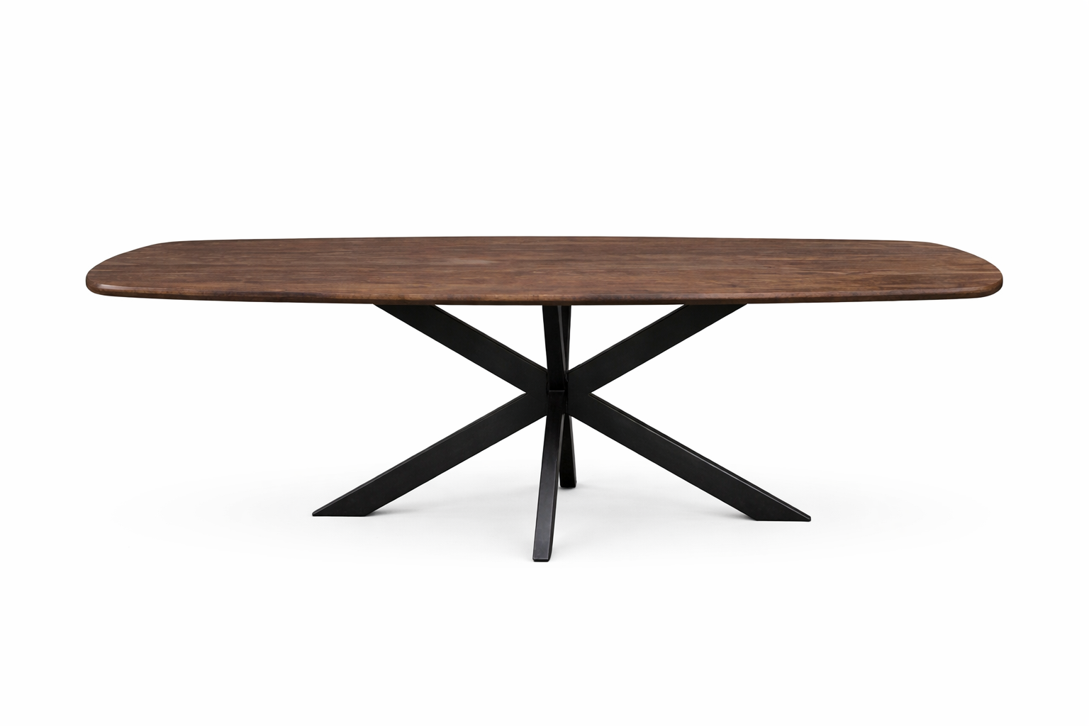 Deens ovale eettafel - 160 cm - walnoot - mangohout