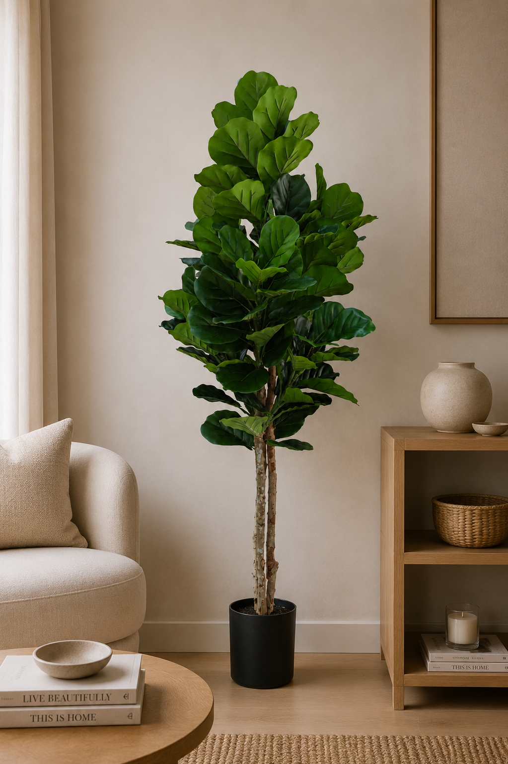 Fiddle Leaf Fig kunstplant 185 cm - Stijlvolle vioolbladplant