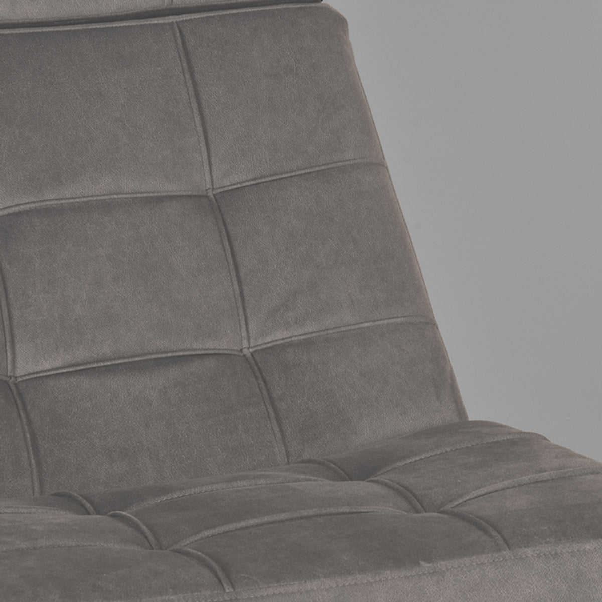 Relaxfauteuil Alvar + Ottomane - Antraciet - Micro Suede