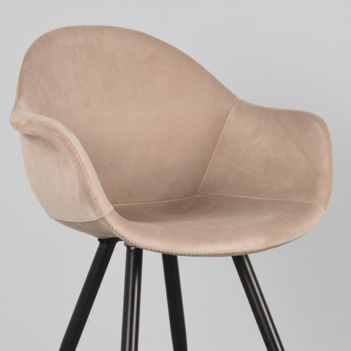 Eetkamerstoel Forli - Zand - Fluweel