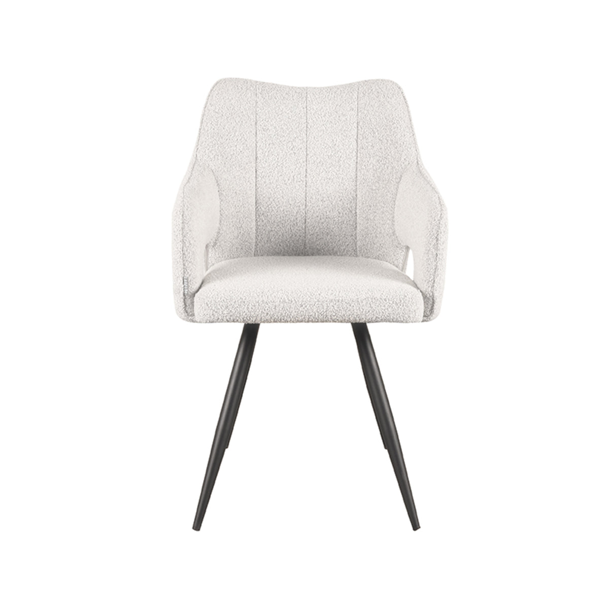 Eetkamerstoel Noud - Wit - Velours