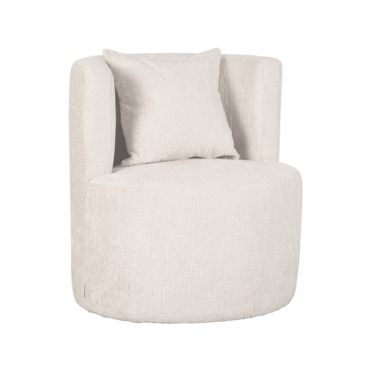 Fauteuil Evy - Naturel - Fluweel