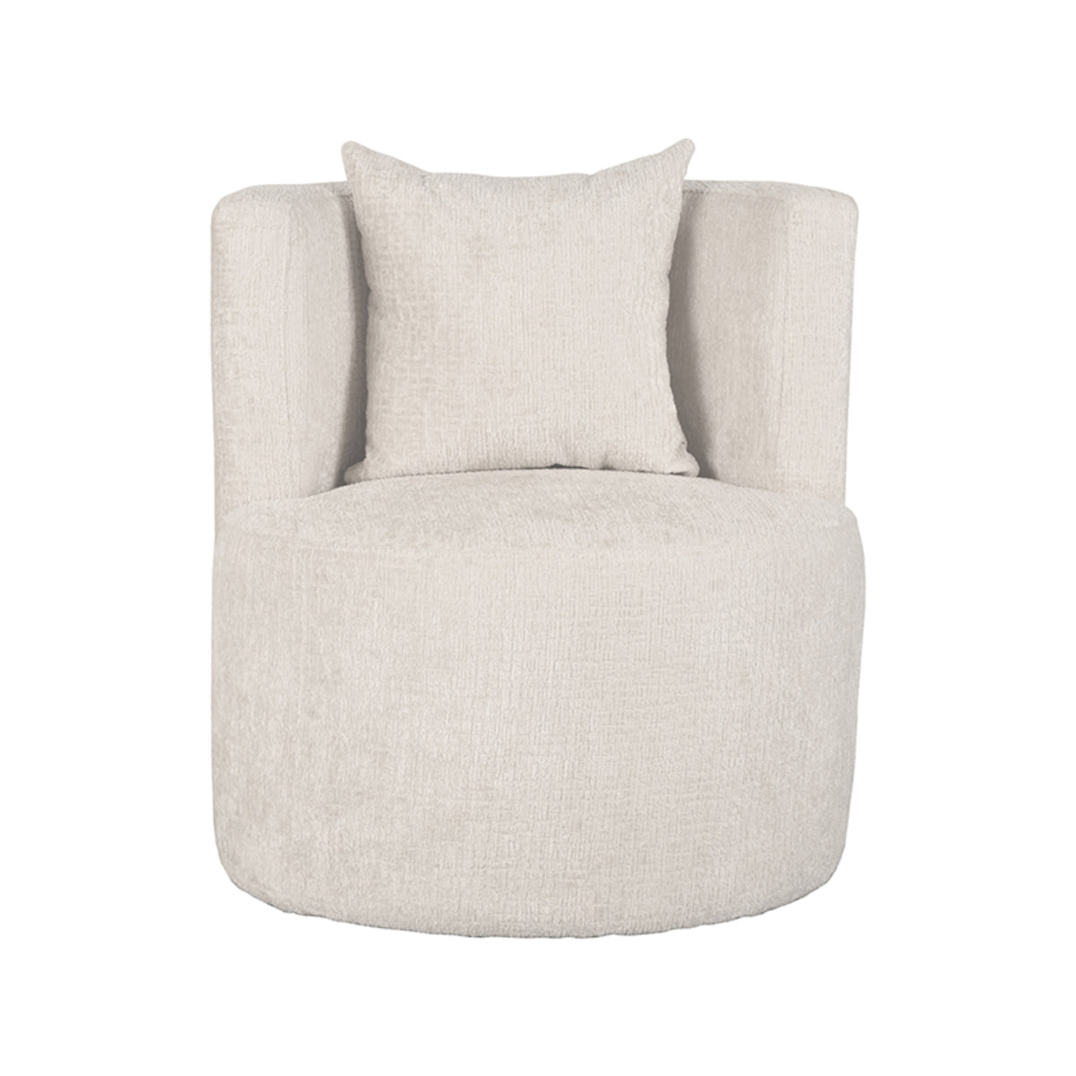 Fauteuil Evy - Naturel - Fluweel