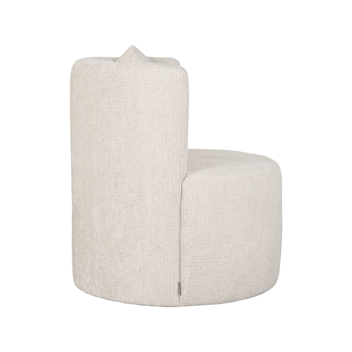 Fauteuil Evy - Naturel - Fluweel
