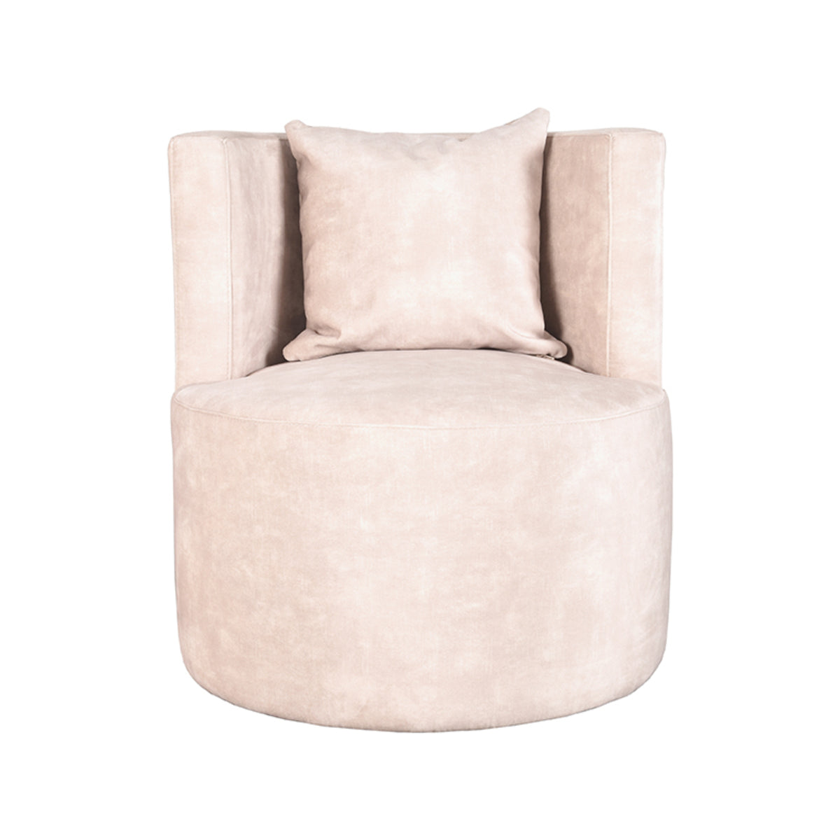 Fauteuil Evy - Naturel - Velours