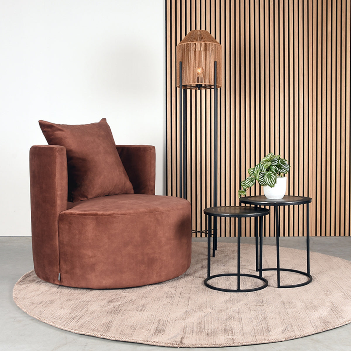 Fauteuil Evy - Rust - Velours