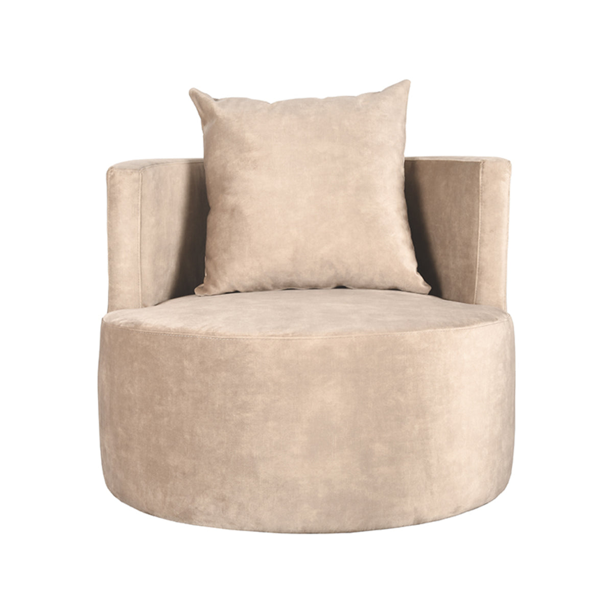 Fauteuil Evy - Naturel - Velours