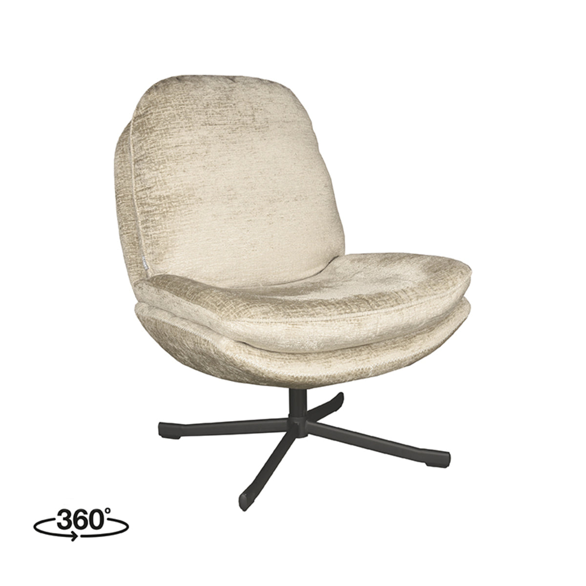 Draaifauteuil Noel 80x66x57 cm