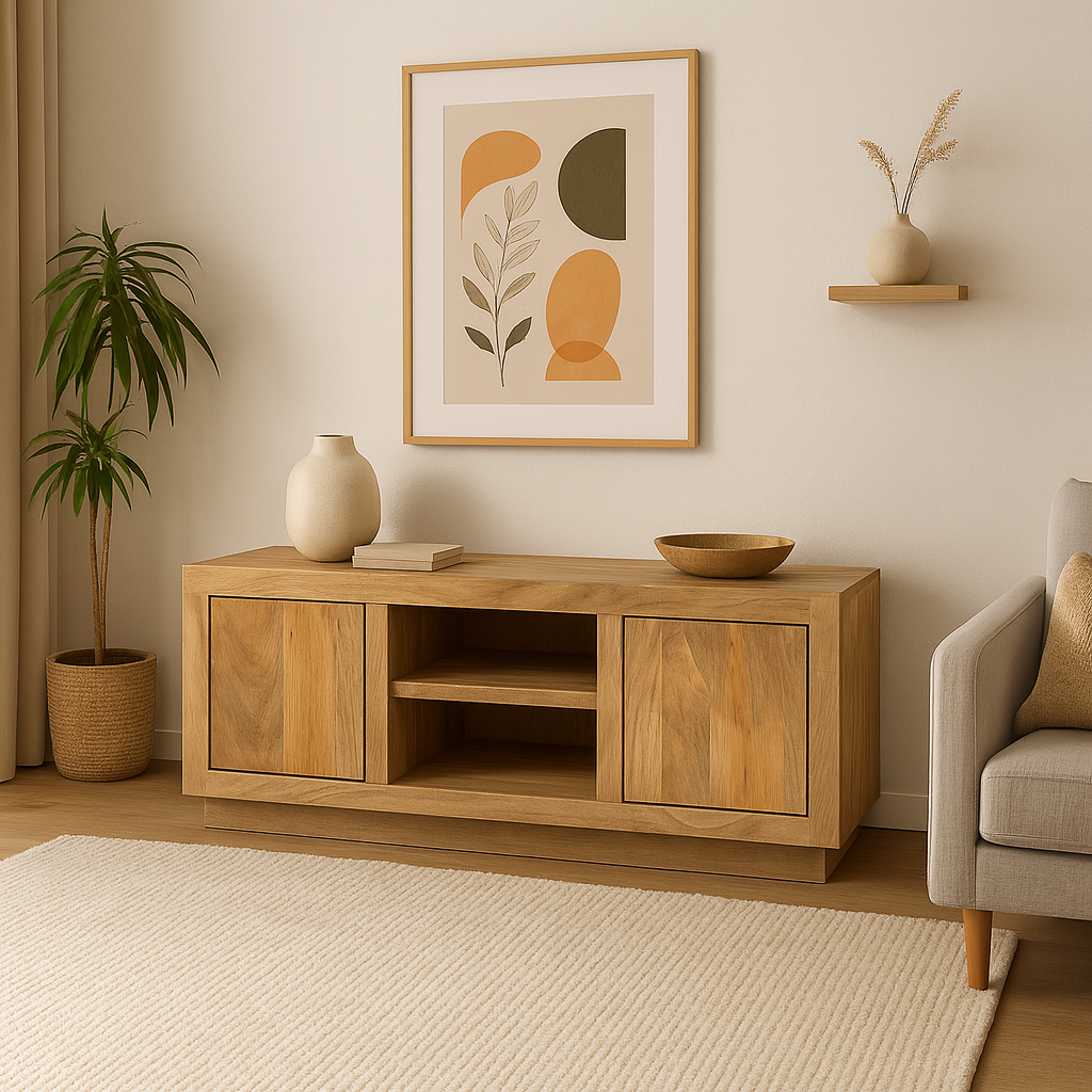 Tv-meubel Cannes – 120 cm – Naturel – Mangohout