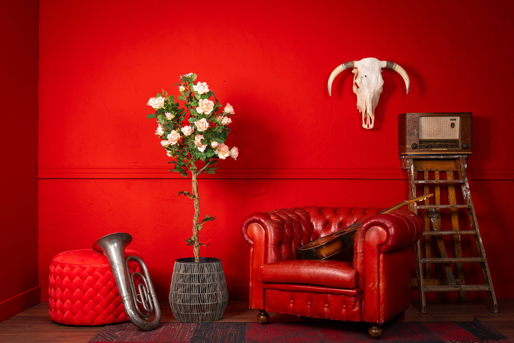 Rozen kunstboom 140 cm