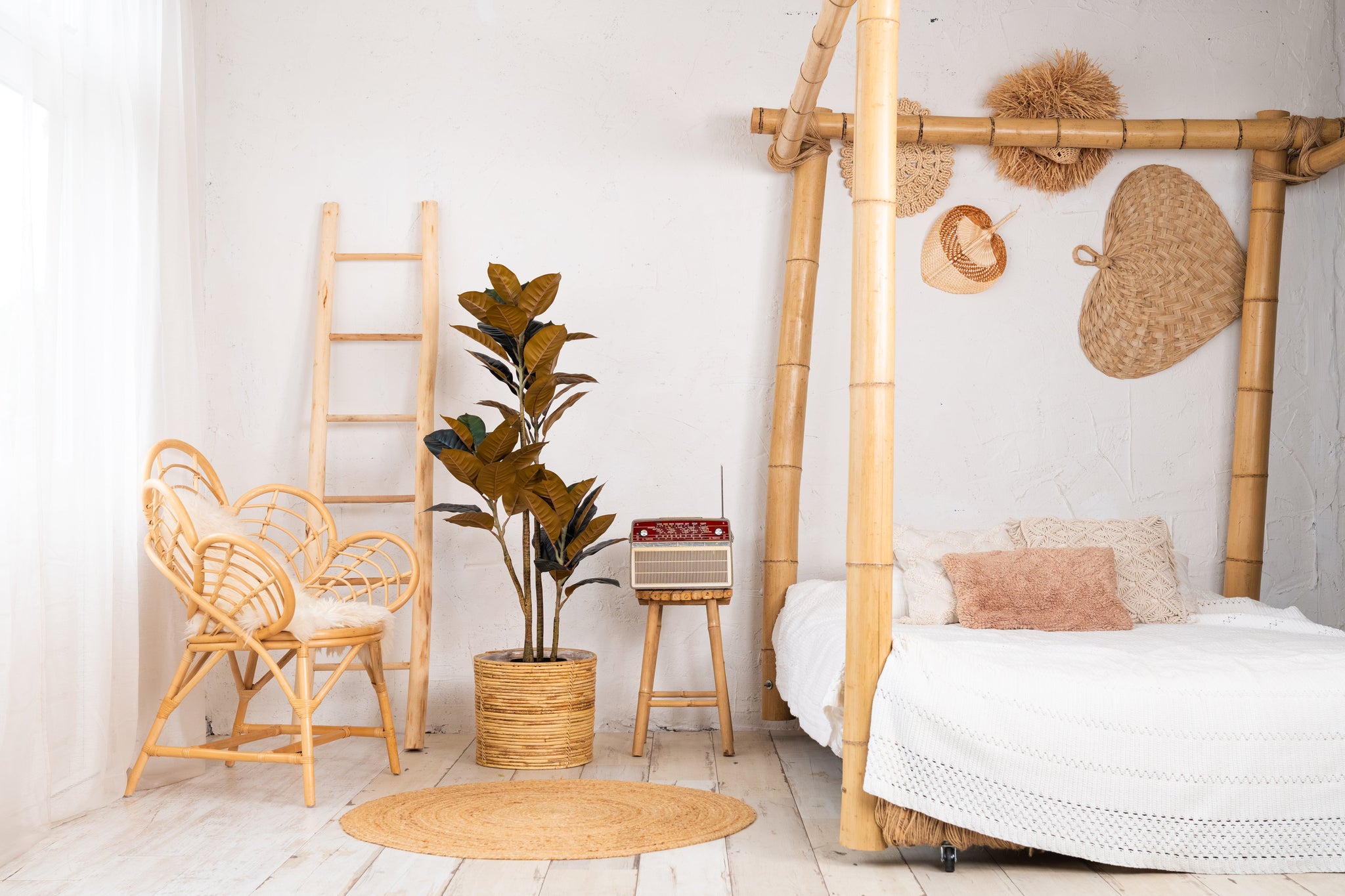 Rubberboom kunstplant 140 cm - Ficus elastica met 3 stammen