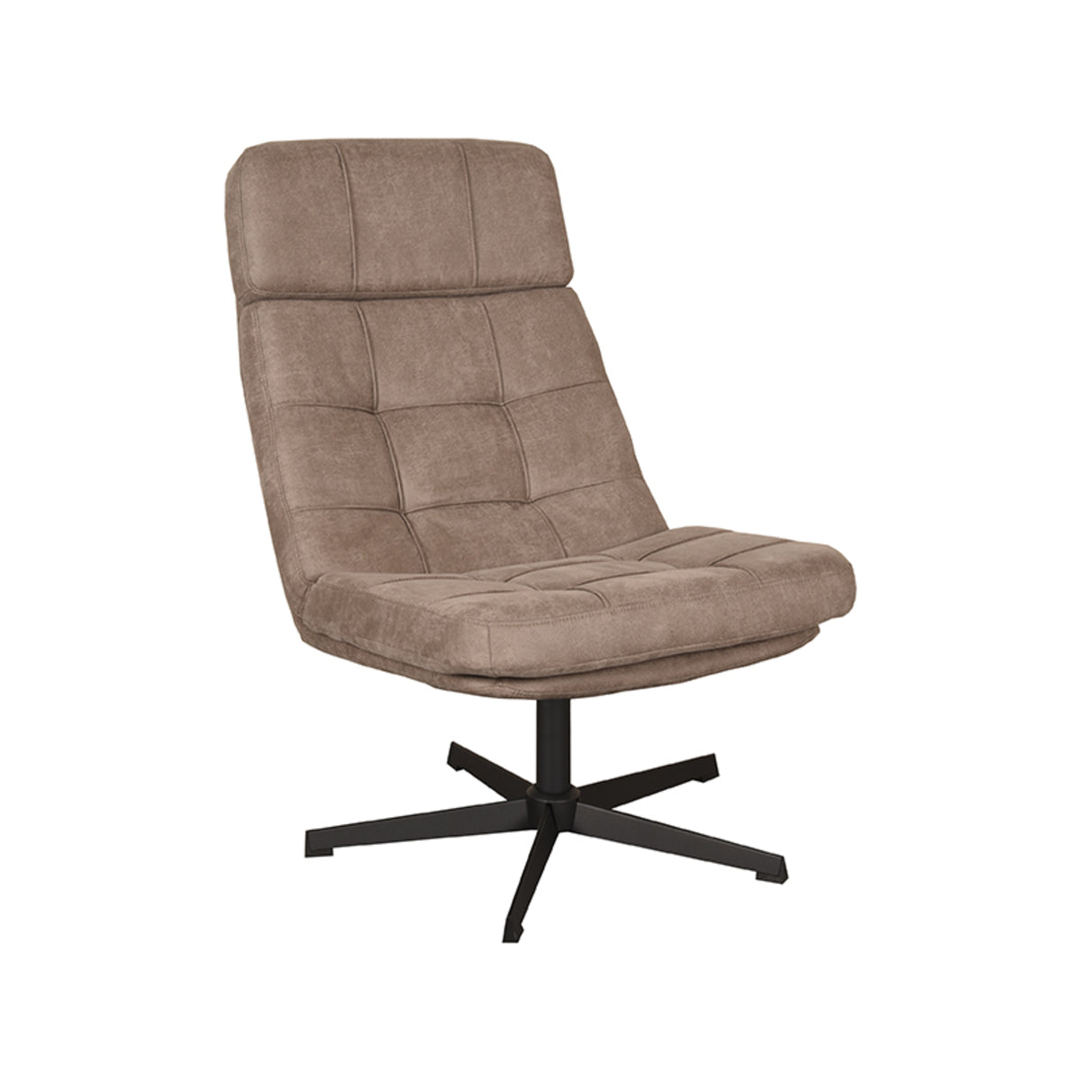 Relaxfauteuil Alvar - Taupe - Micro suede