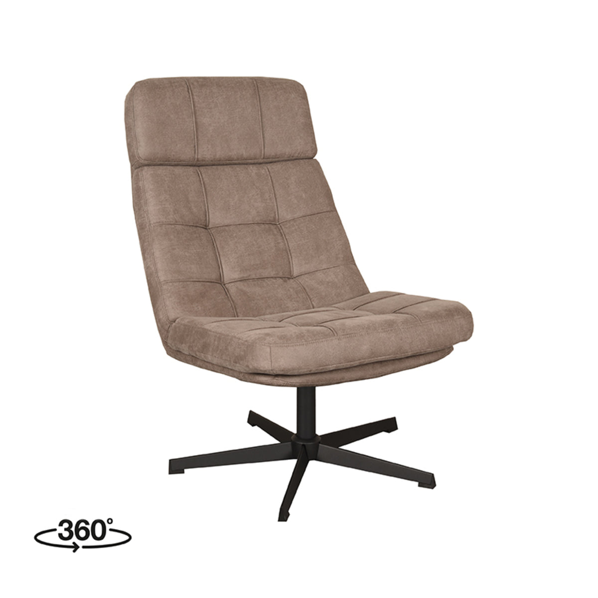 Relaxfauteuil Alvar - Taupe - Micro suede