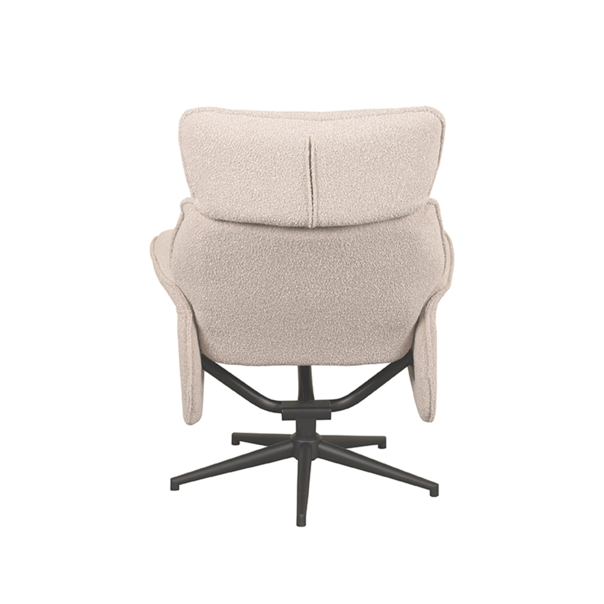 Relaxfauteuil Verdal + Ottomane - Naturel - Bouclé