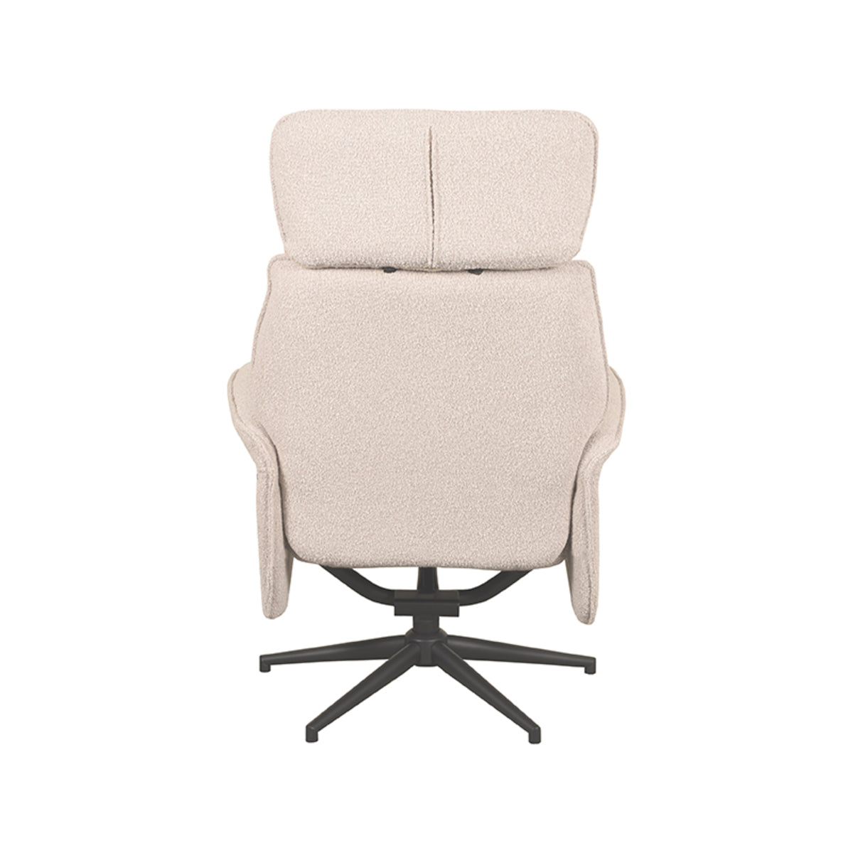 Relaxfauteuil Verdal + Ottomane - Naturel - Bouclé