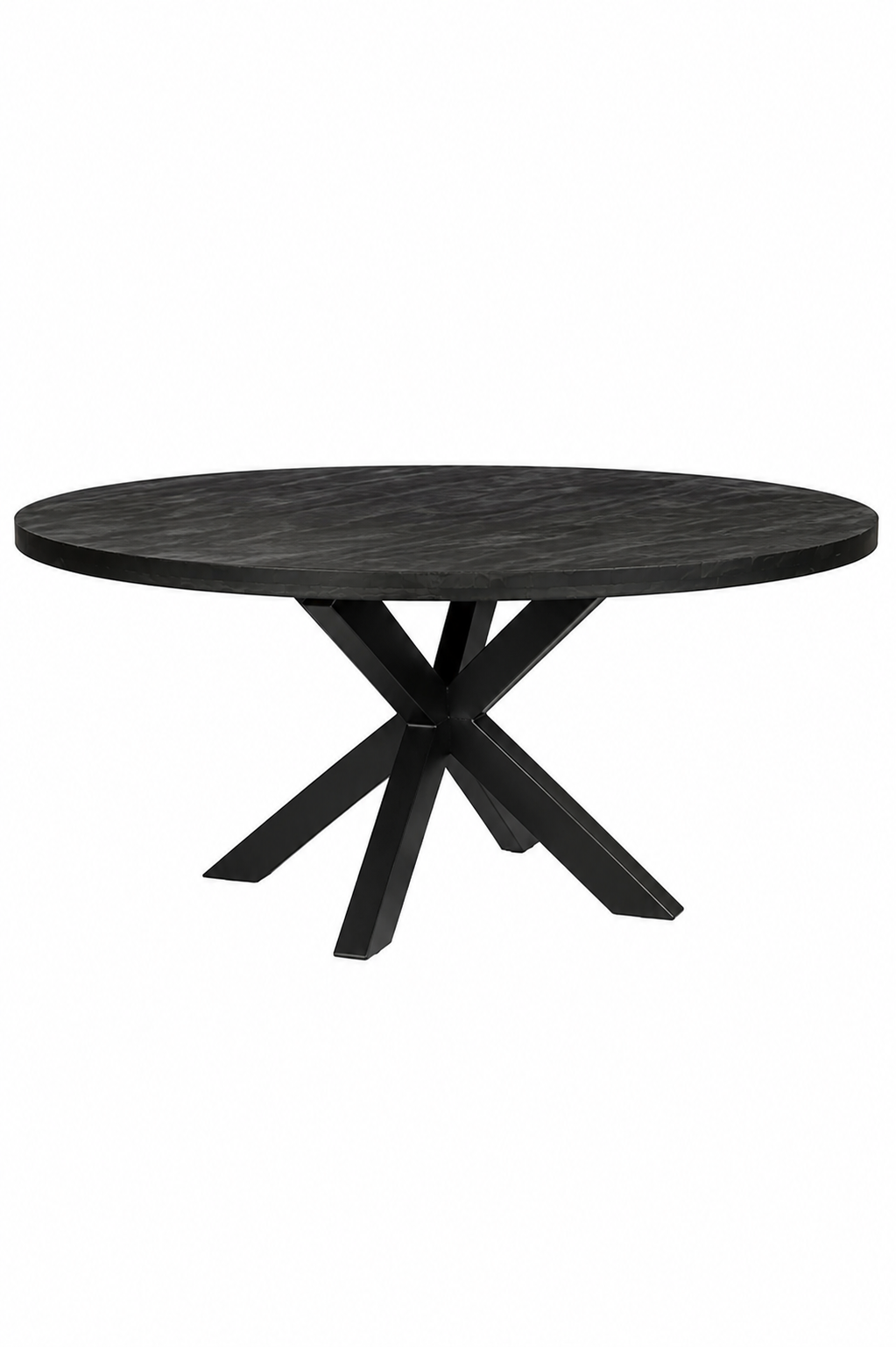 Ronde eettafel - 180 cm - Zwart - Mangohout