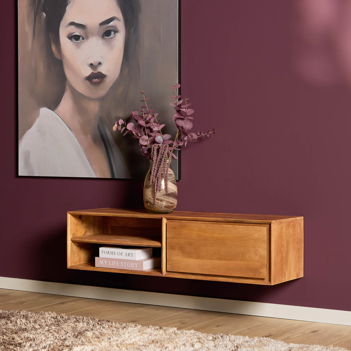 Zwevend tv meubel Ambiance Naturel | 120 cm