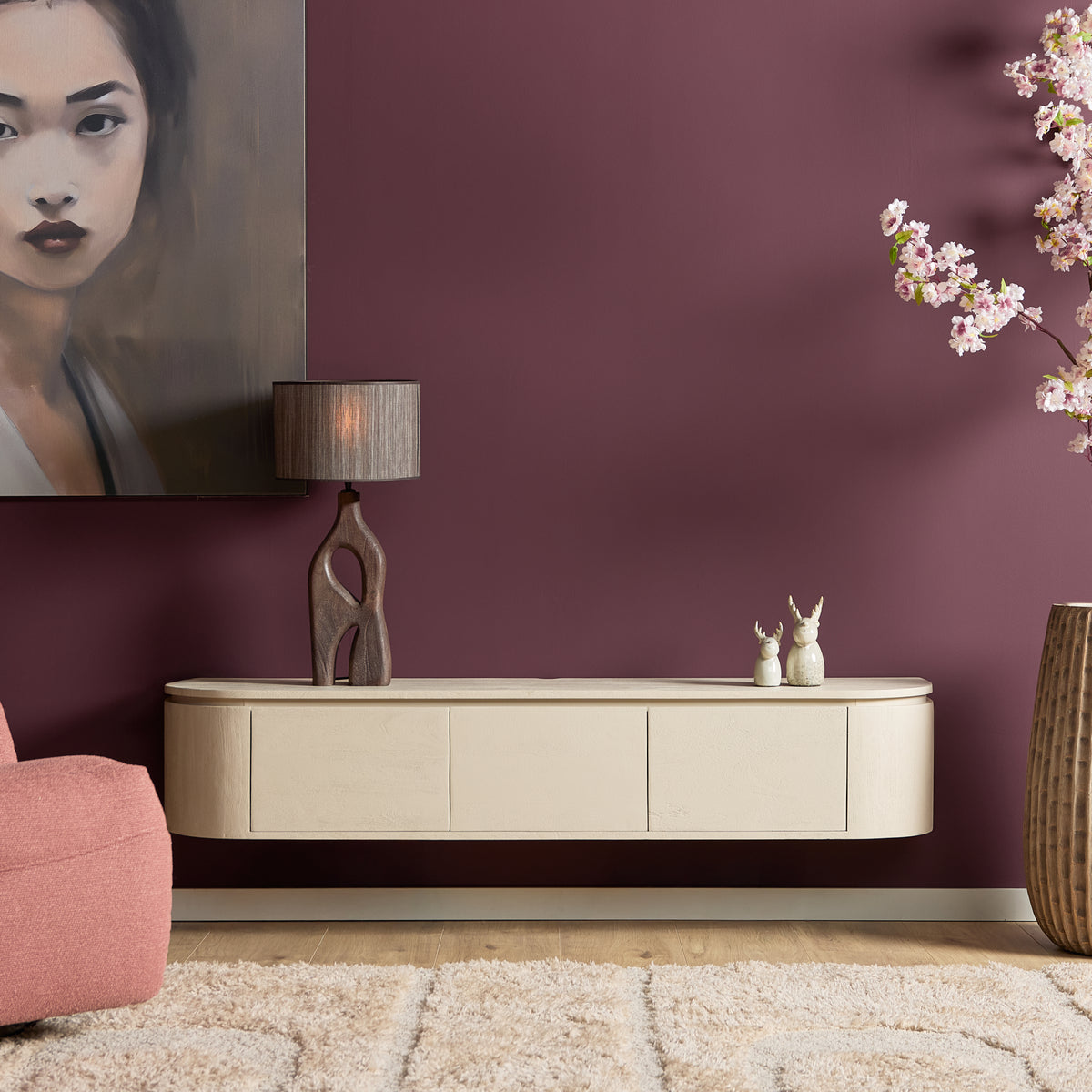 Zwevend tv meubel Ambiance Naturel | 120 cm