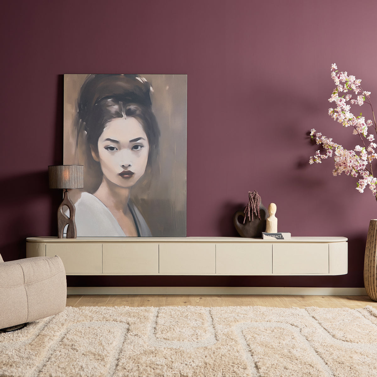 Zwevend tv meubel Ambiance Naturel | 120 cm
