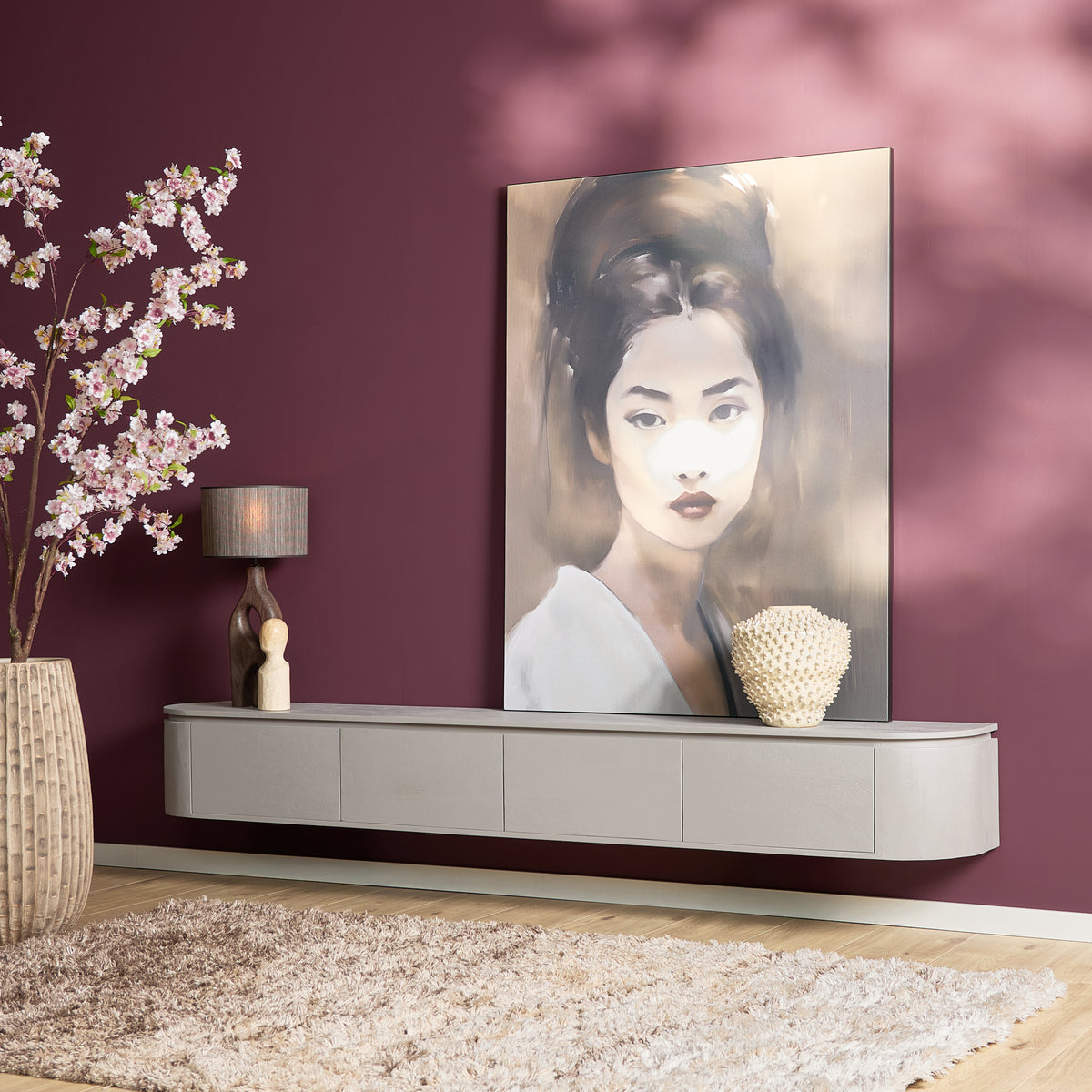 Zwevend tv meubel Ambiance Naturel | 120 cm