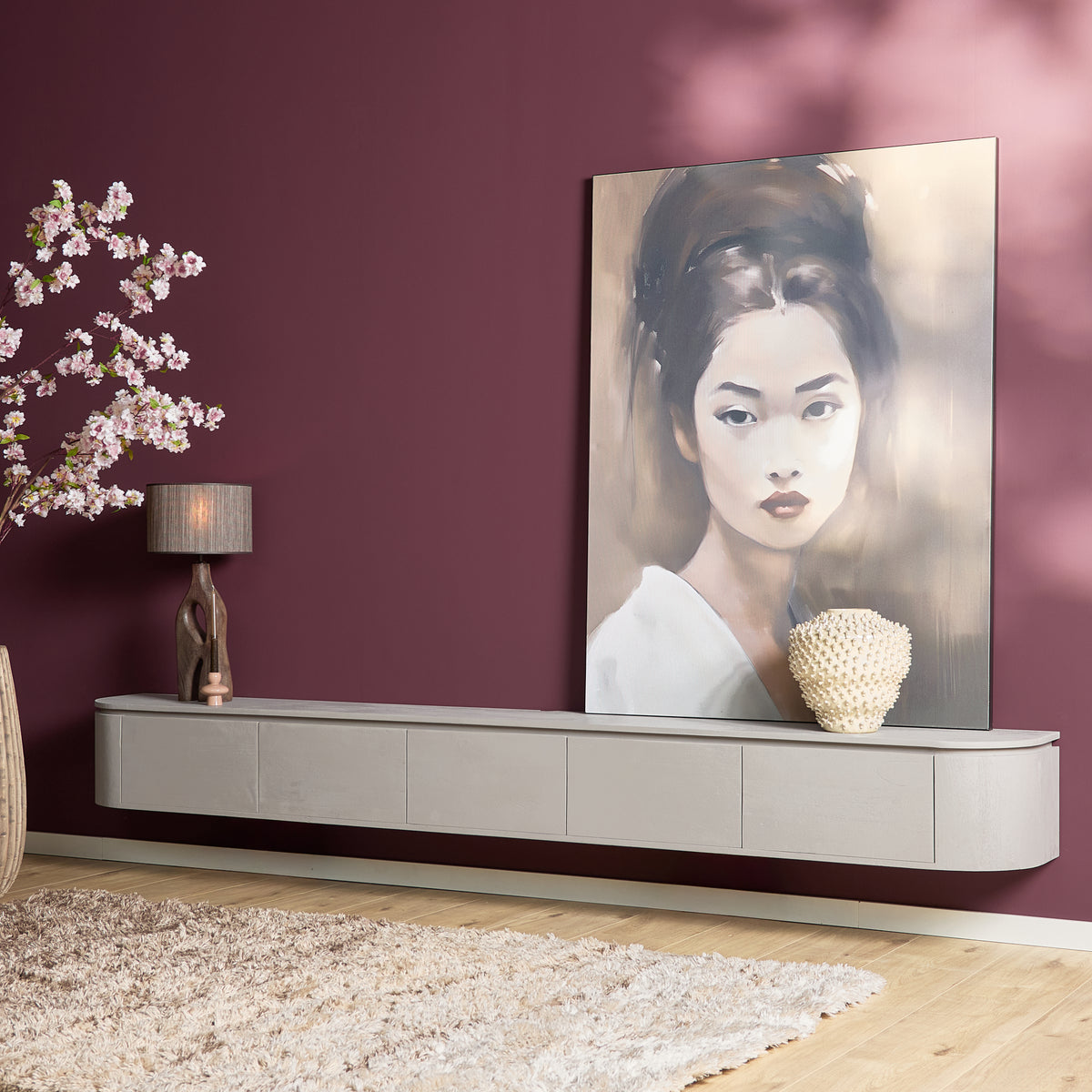 Zwevend tv meubel Ambiance Naturel | 120 cm