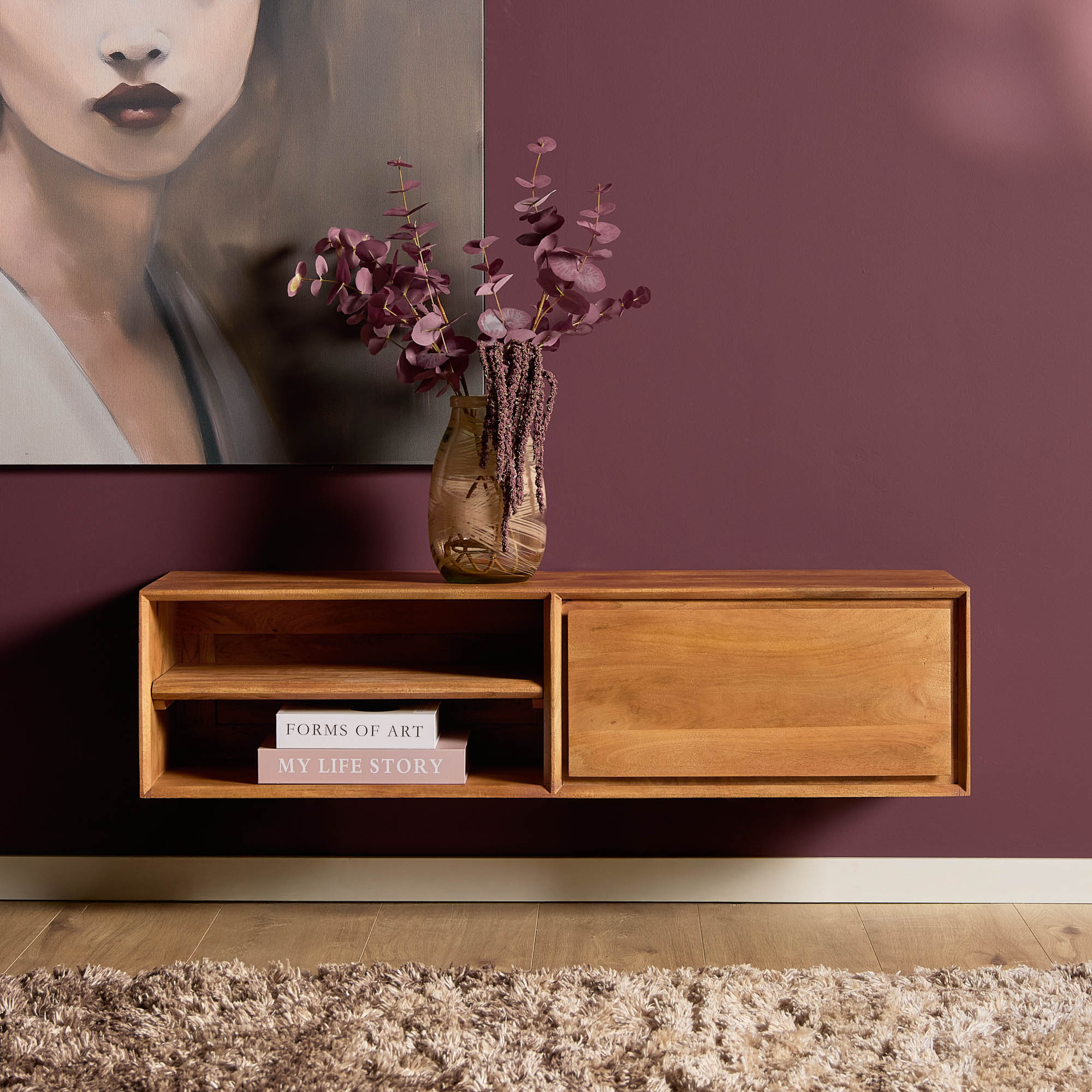 Zwevend tv meubel Ambiance Naturel | 120 cm