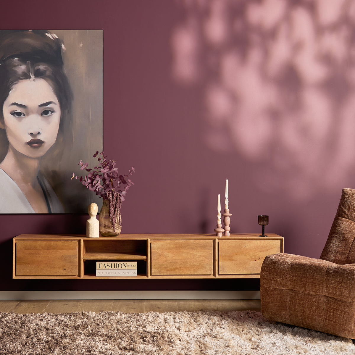 Zwevend tv meubel Ambiance Naturel | 120 cm
