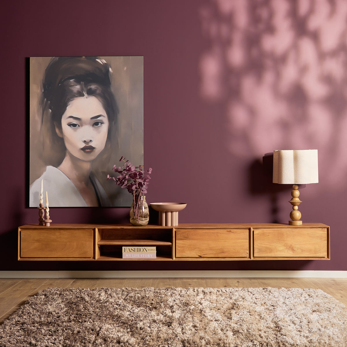 Zwevend tv meubel Ambiance Naturel | 120 cm