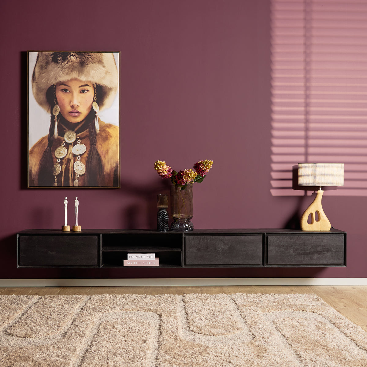 Zwevend tv meubel Ambiance Naturel | 120 cm