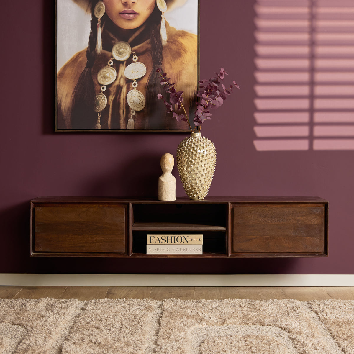 Zwevend tv meubel Ambiance Naturel | 120 cm