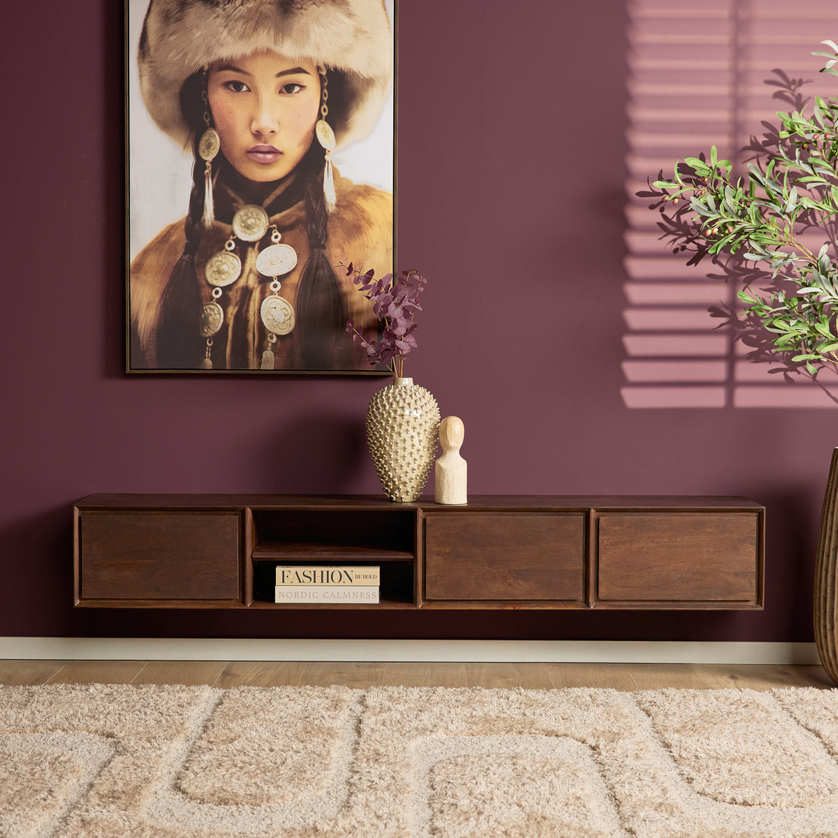 Zwevend tv meubel Ambiance Naturel | 120 cm