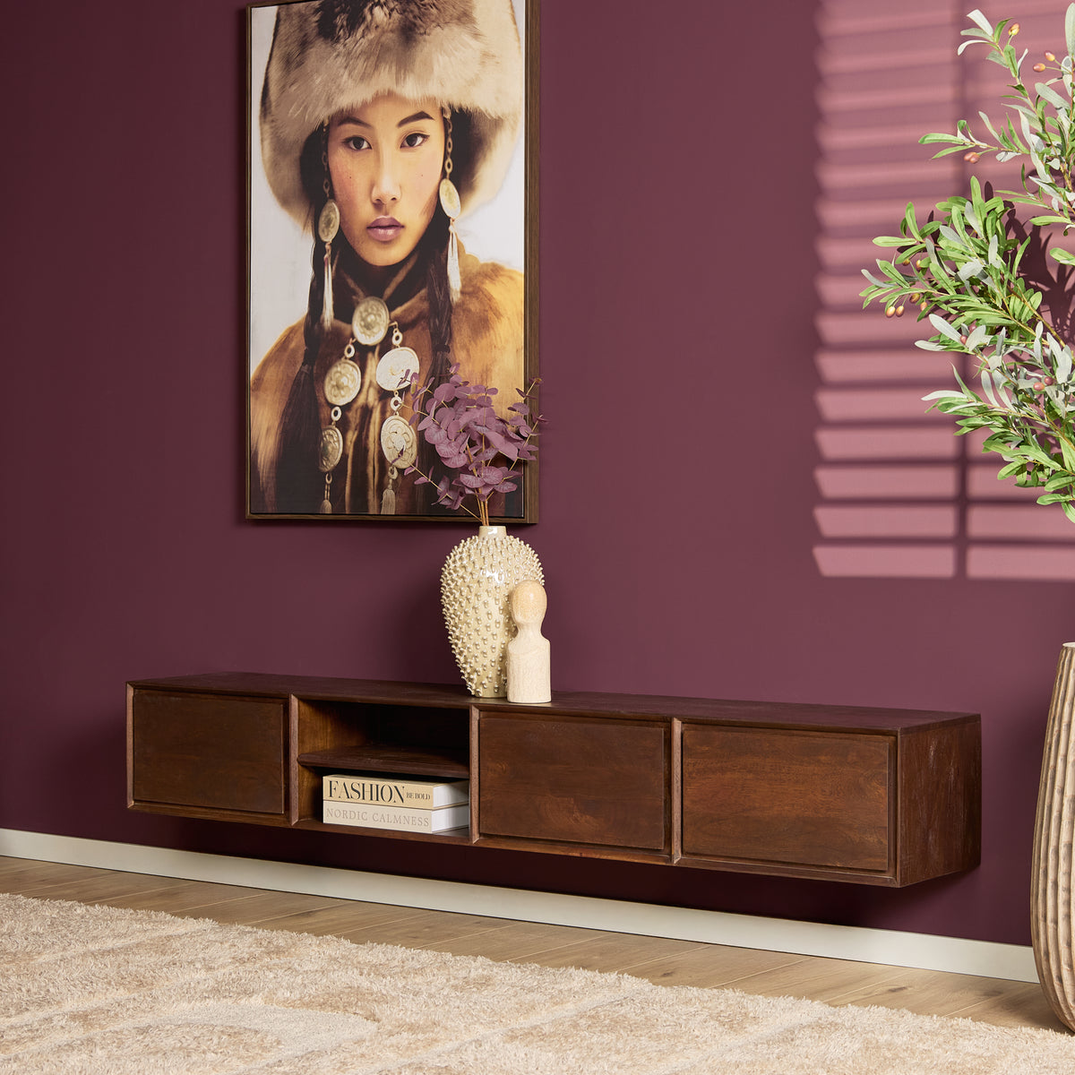 Zwevend tv meubel Ambiance Naturel | 120 cm