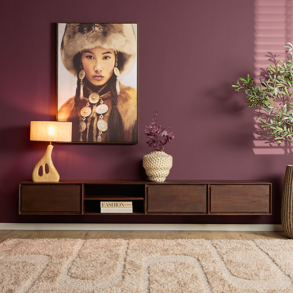 Zwevend tv meubel Ambiance Naturel | 120 cm