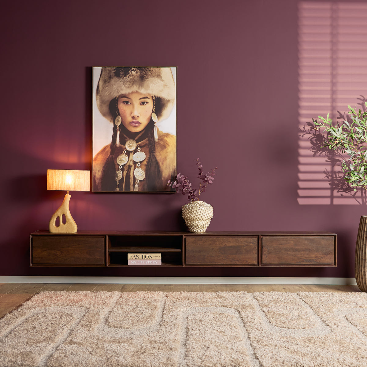 Zwevend tv meubel Ambiance Naturel | 120 cm